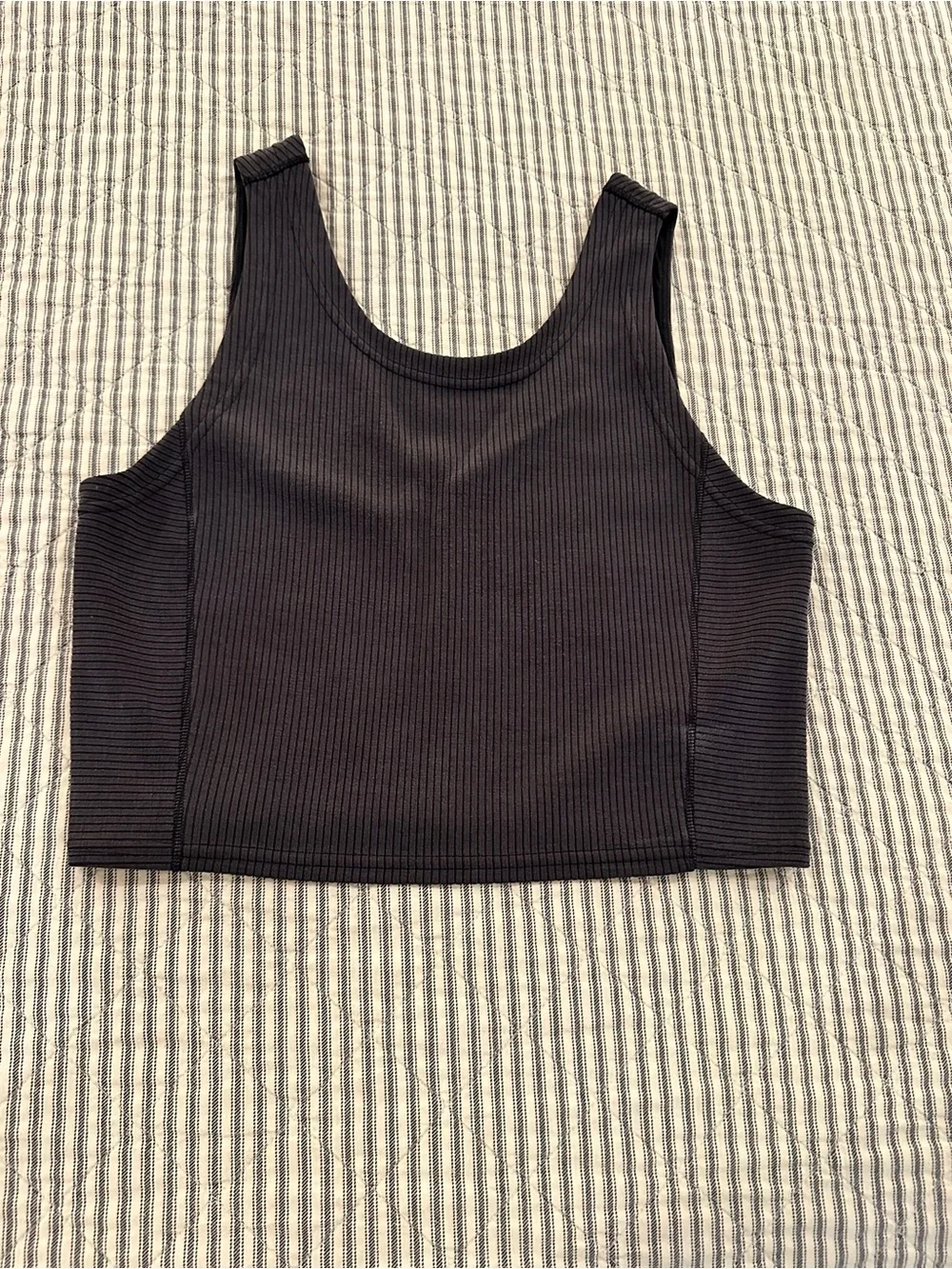 Lululemon Ribbed Softsreme Crop Tank Top - Black